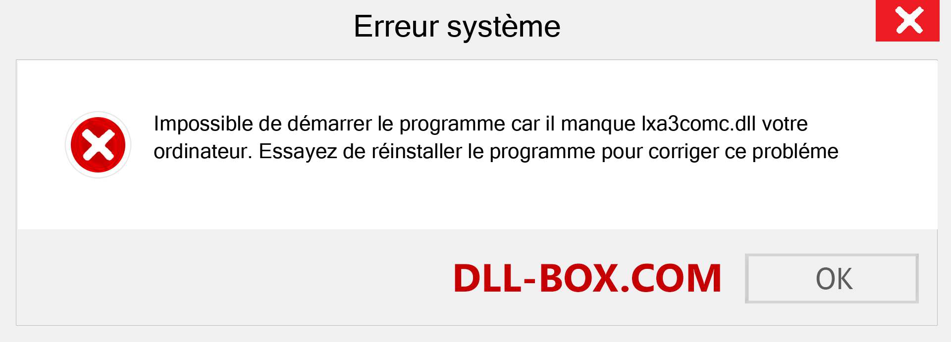 Le fichier lxa3comc.dll est manquant ?. Télécharger pour Windows 7, 8, 10 - Correction de l'erreur manquante lxa3comc dll sur Windows, photos, images